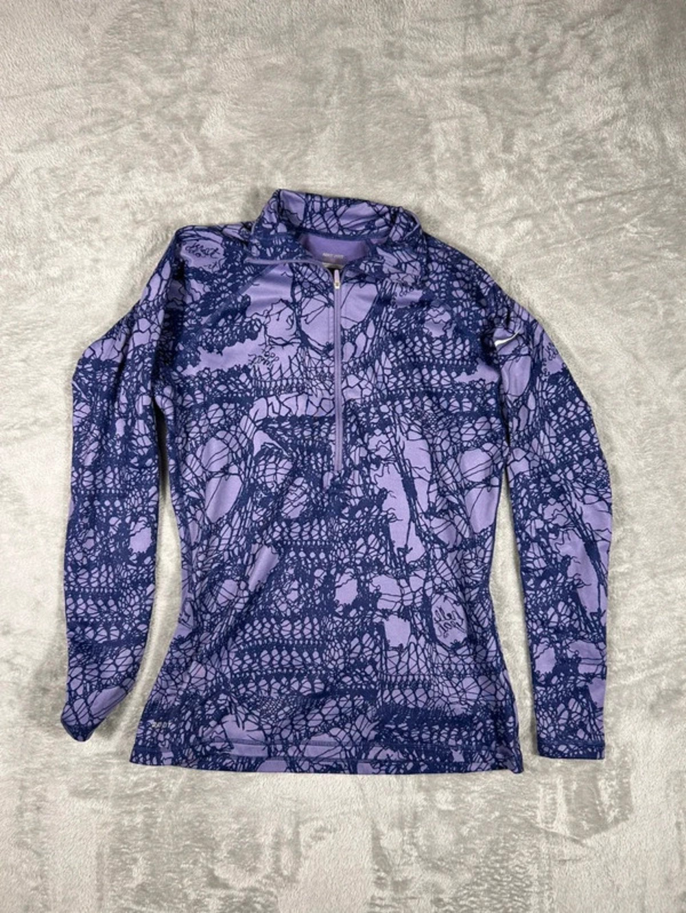 nike pro y2k purple graphic full zip jacket size L